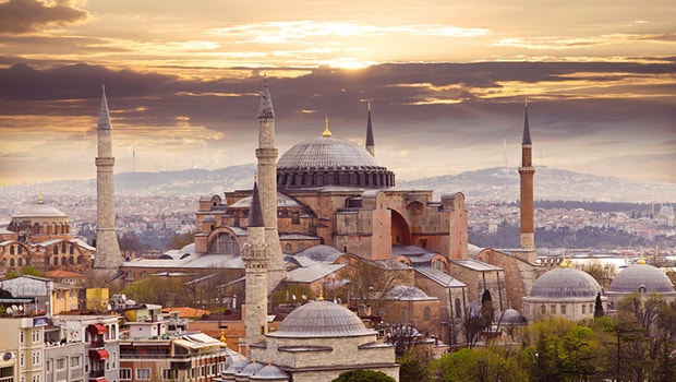 masjid aya sofya di istanbul turki